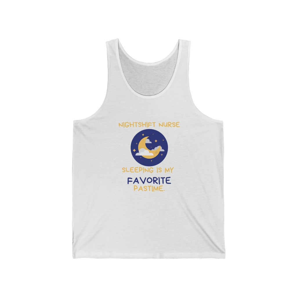 Sleeping is my  favorite pastime Unisex Jersey Tank