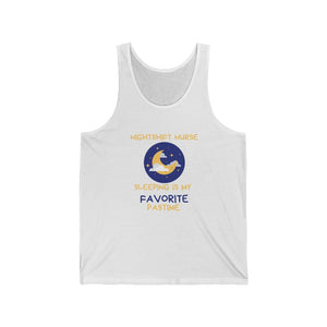 Sleeping is my  favorite pastime Unisex Jersey Tank