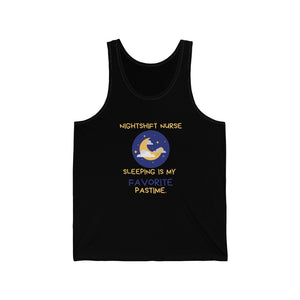 Sleeping is my  favorite pastime Unisex Jersey Tank